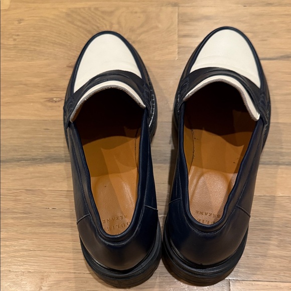Sezane Albane Navy and White Loafers 37 EUC - Picture 6 of 8